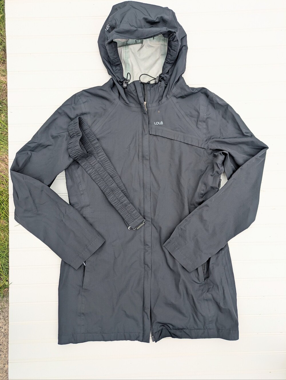 Lole Black Belted Rain Jacket